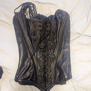 Leather corset